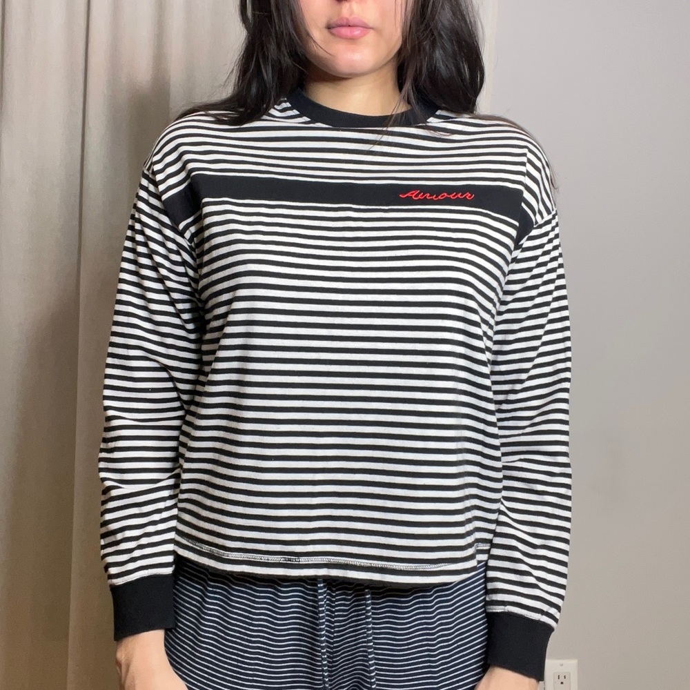 Striped Forever 21 Sweater Long Sleeve Shirt Amour
